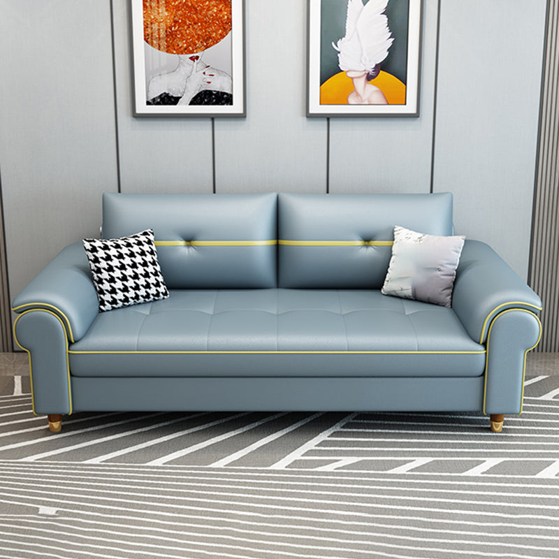 Kunstleder modernes Sofa 31.49 "W Kissen Top Arm -Sofa für Wohnzimmer