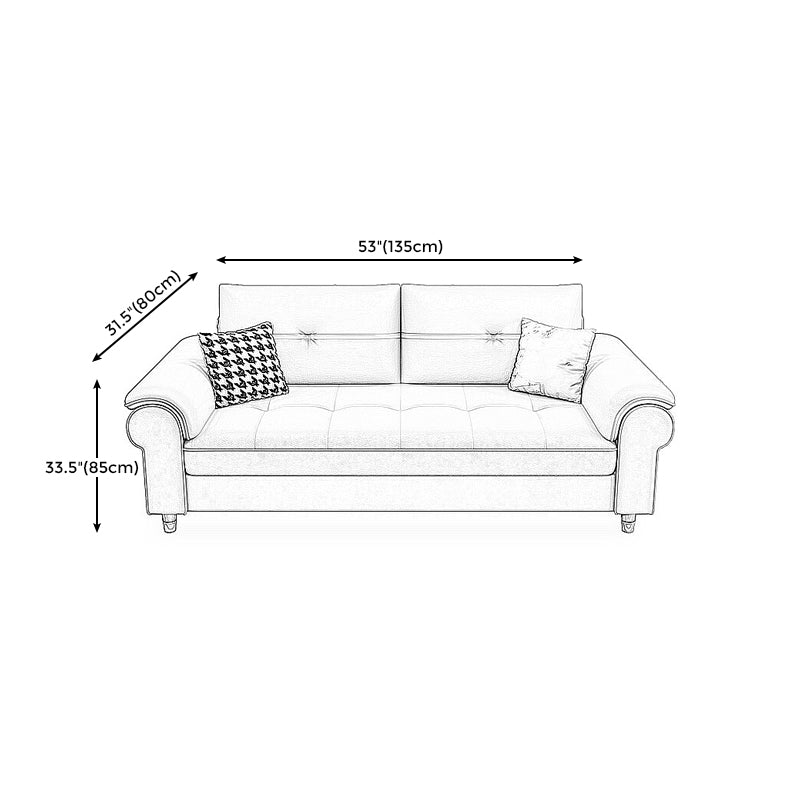 Kunstleder modernes Sofa 31.49 "W Kissen Top Arm -Sofa für Wohnzimmer