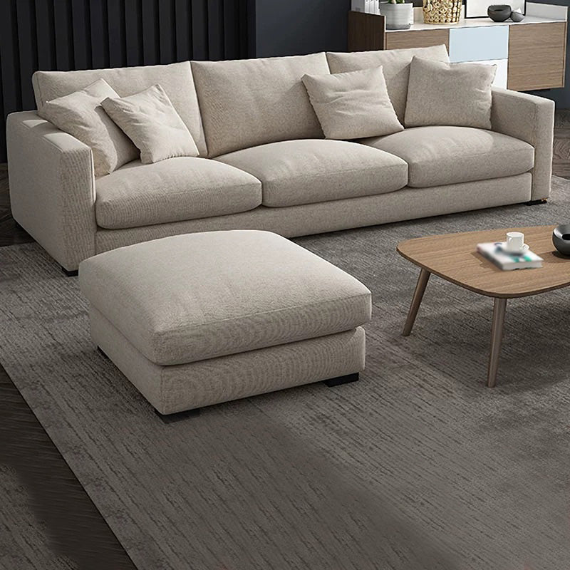 Moderner Kissen -Kissen -Armlehnen -Latexsitz mit Baumwoll- und Nachahmungledersofa gefüllt