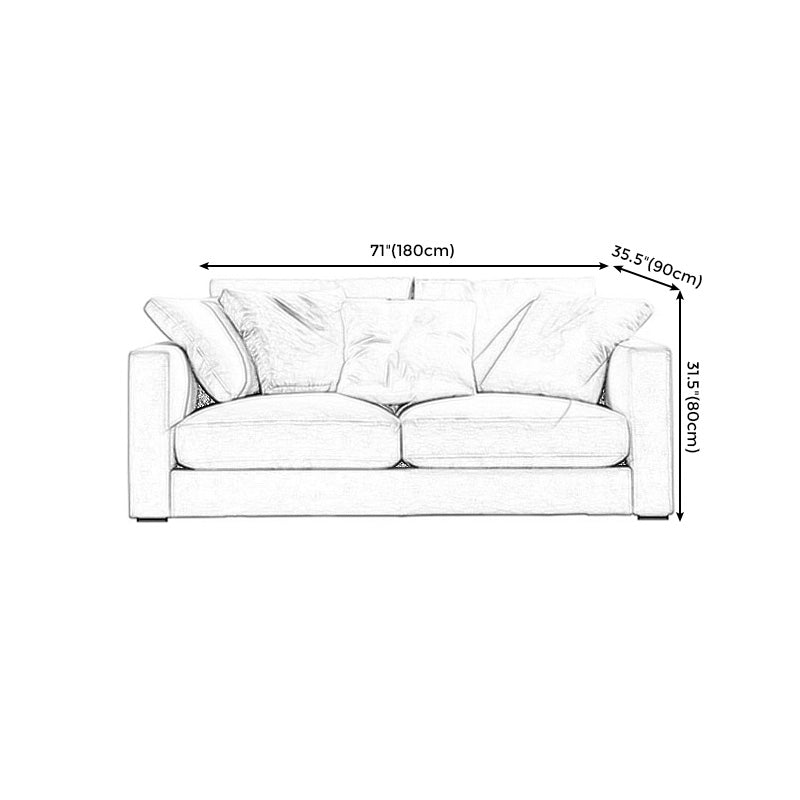 Moderner Kissen -Kissen -Armlehnen -Latexsitz mit Baumwoll- und Nachahmungledersofa gefüllt