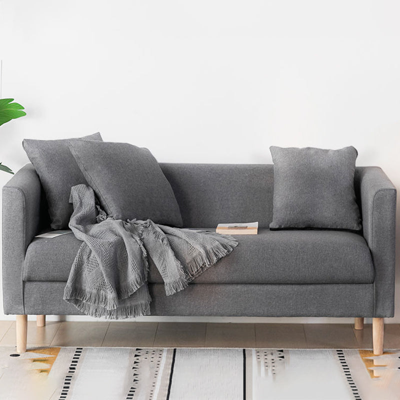 Sofa with 3 Pillows 3 Seater Polish Finish Seating for Bonus Room