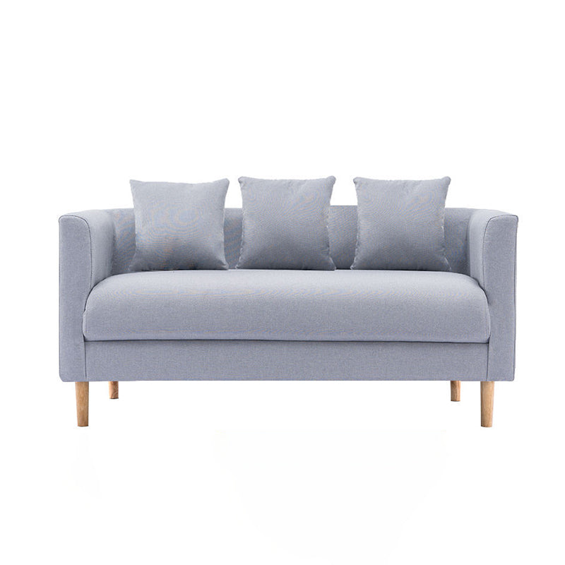 Sofa with 3 Pillows 3 Seater Polish Finish Seating for Bonus Room