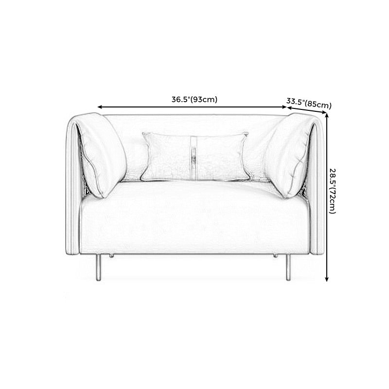 Kissen-Top Arm-Sofa Modernismus Kunstleder 28,35-Zoll hohes Sofa