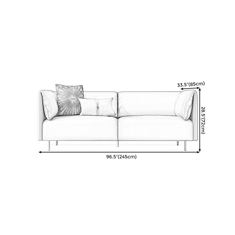 Kissen-Top Arm-Sofa Modernismus Kunstleder 28,35-Zoll hohes Sofa