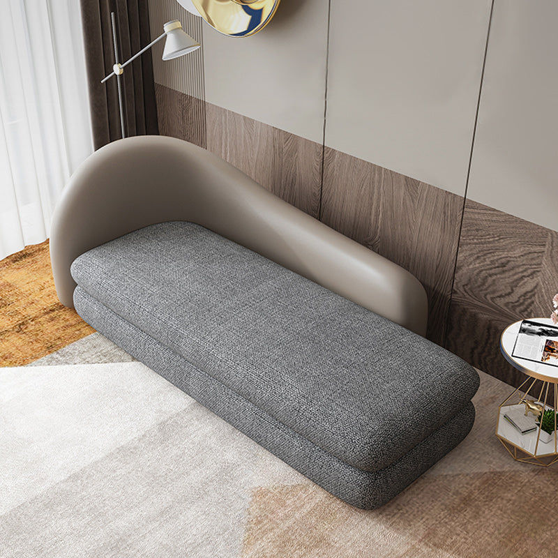Divano posteriore a stretto ultra-moderno da 30,71 "divano in smoking curvo alto per l'appartamento