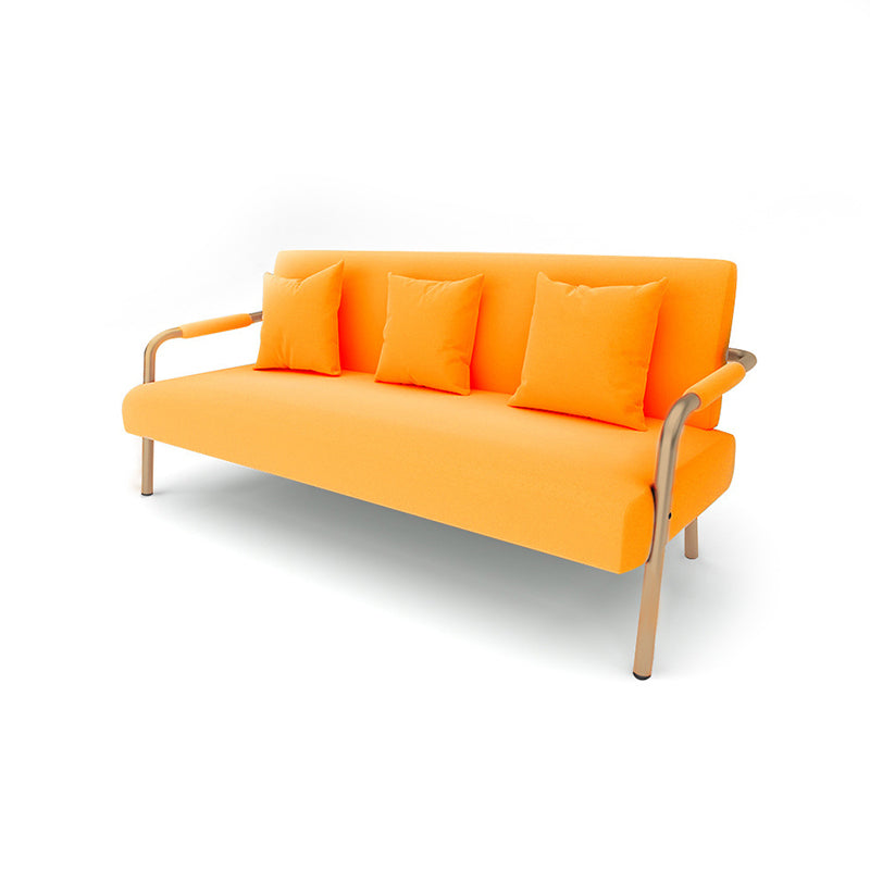 Modern Macaroon Velvet Sofa Tuxedo Arm Standard Tight Back Sofa
