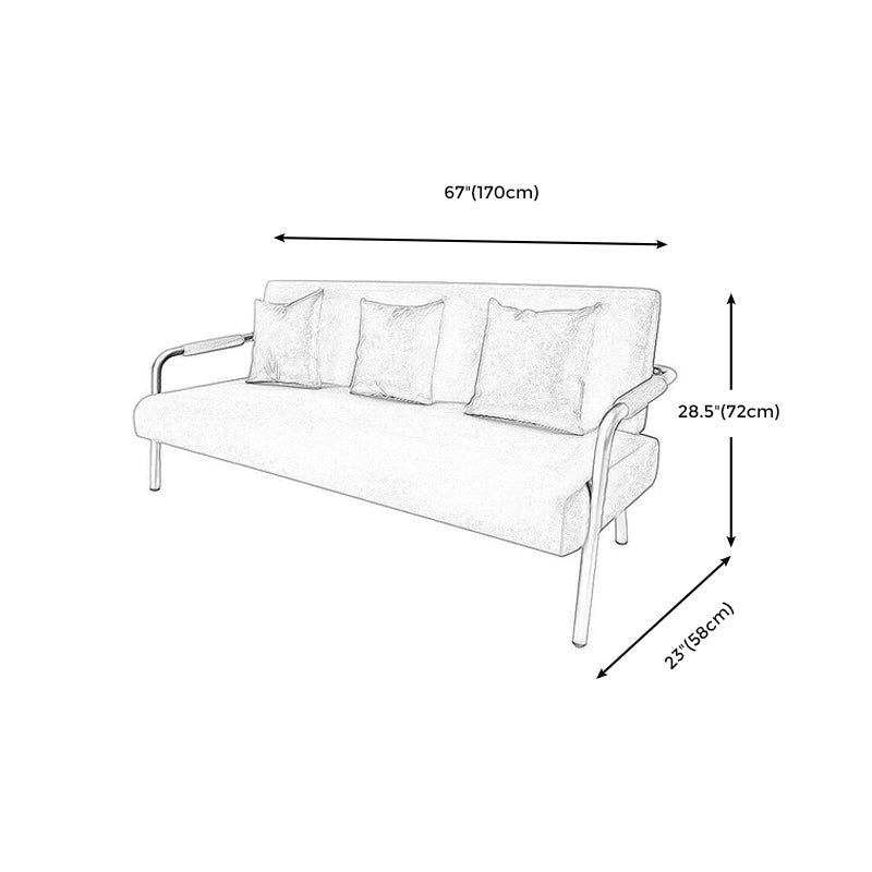 Modern Macaroon Velvet Sofa Tuxedo Arm Standard Tight Back Sofa