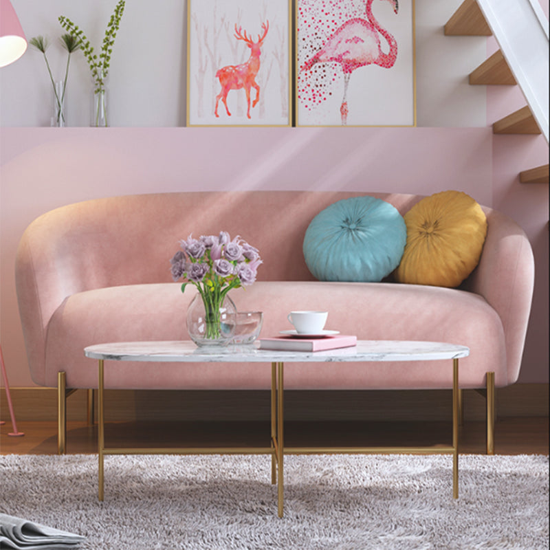 Mid-Century Modern Tight Back Sofa Curved 30.71" D X 29.92" H Loveseat