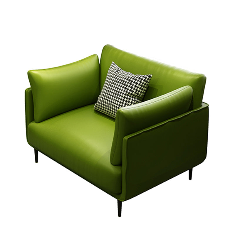 Contemporary Fabric Cushions Sofa 32.28"High Tuxedo Arm Single Cushion Seat Sofa