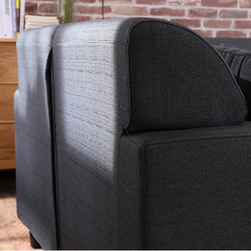 Canapé standard du bras carré contemporain avec housse pour le salon, appartement