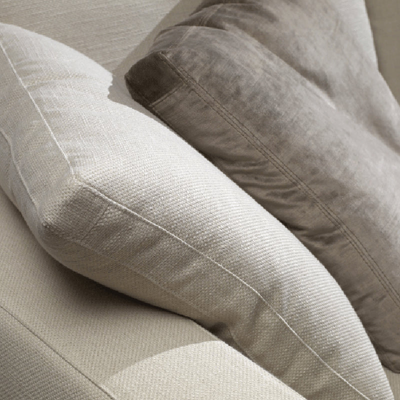 Padded Wooden down Cloth Rectangular Sofa with Pillow Back and Down/sponge/latex Cushion