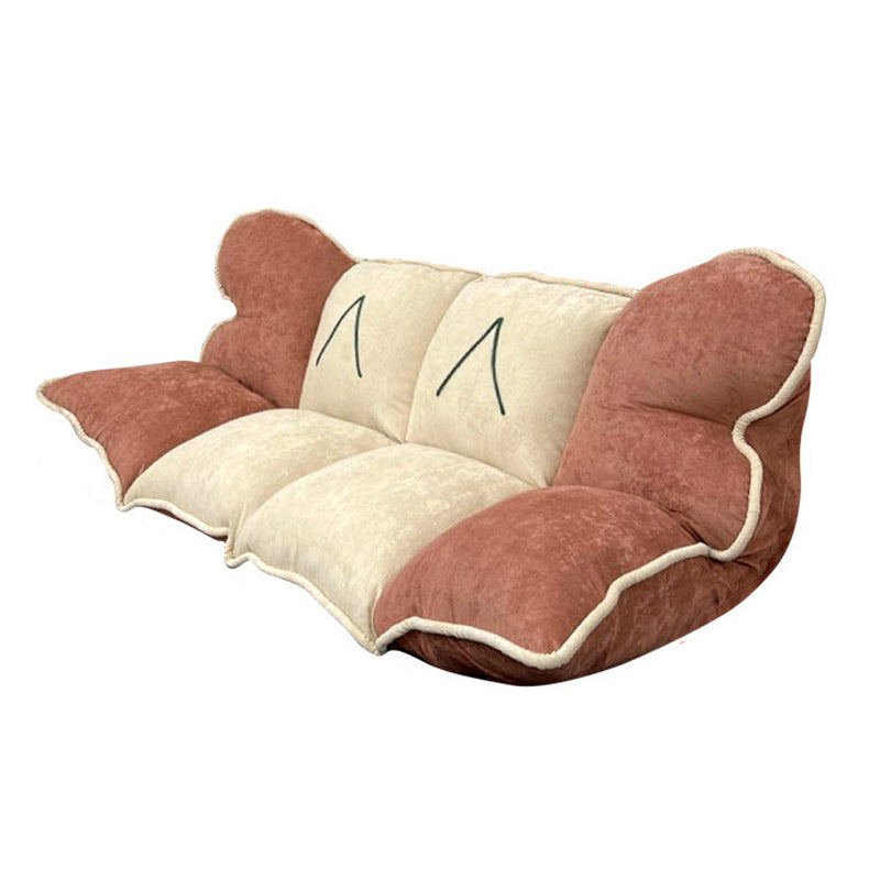Contemporary Fabric Convertible Sleeper Sofa 19.69"High Biscuit Back Armless Sofa