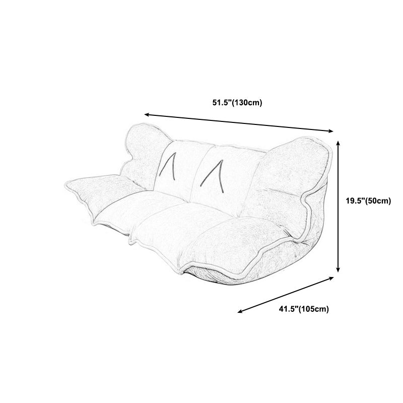 Contemporary Fabric Convertible Sleeper Sofa 19.69"High Biscuit Back Armless Sofa