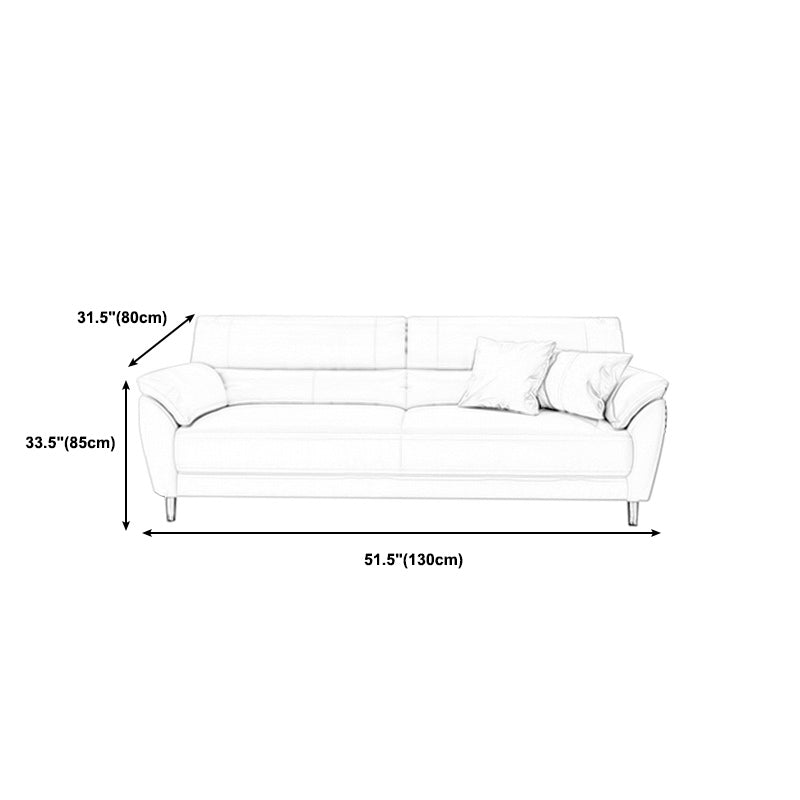 Sewn Pillow Back Pillow Top Arm Ultra-Modern Sofa with Stain Resistant