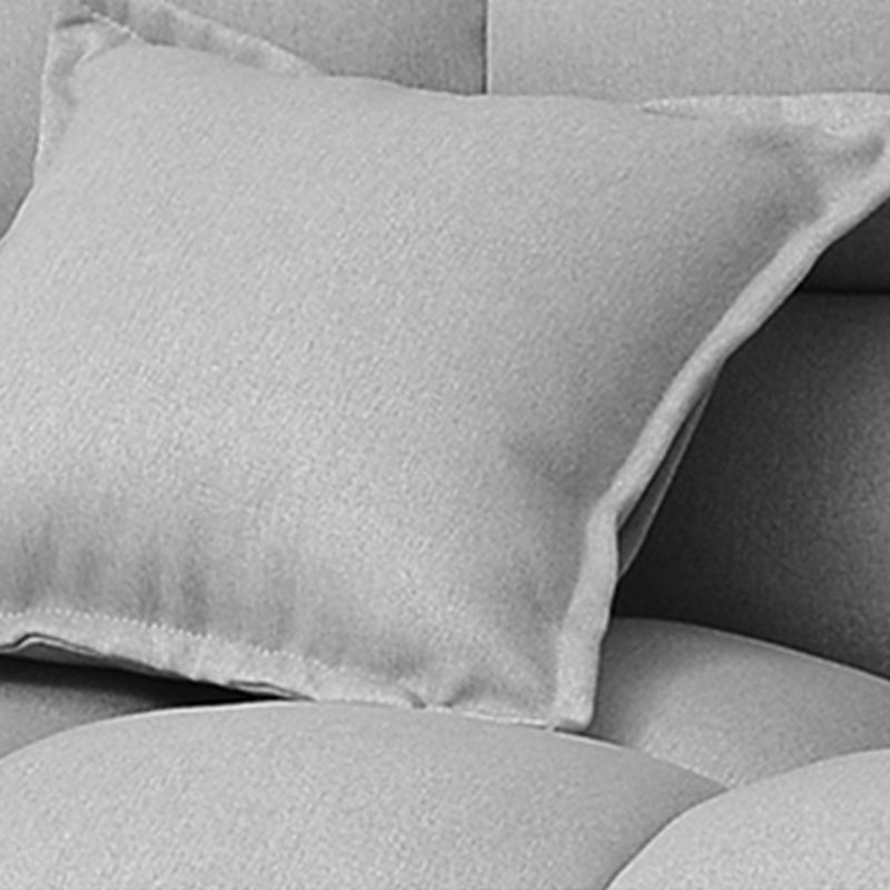 Square Arm Sofa Reclining 48.43" Biscuit Back Linen Loveseat