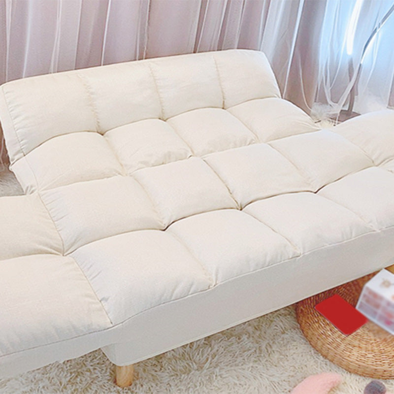 Square Arm Sofa Reclining 48.43" Biscuit Back Linen Loveseat