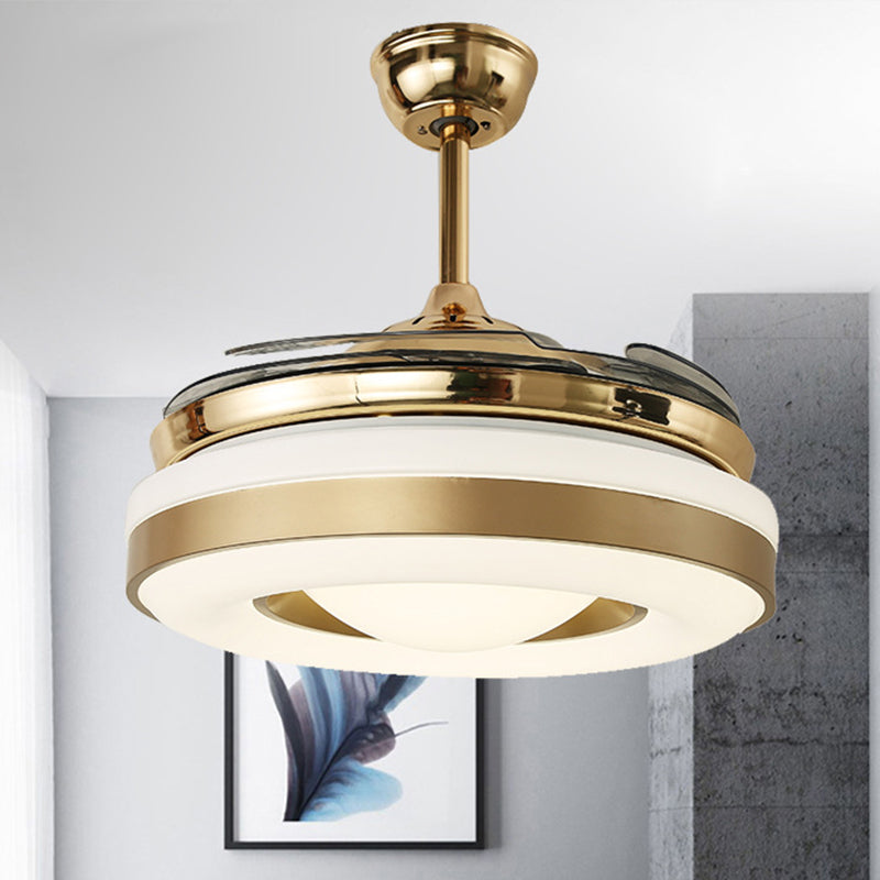 Metall Gold Hanging Lüfter Beleuchtungskreis LED 42 "W modern