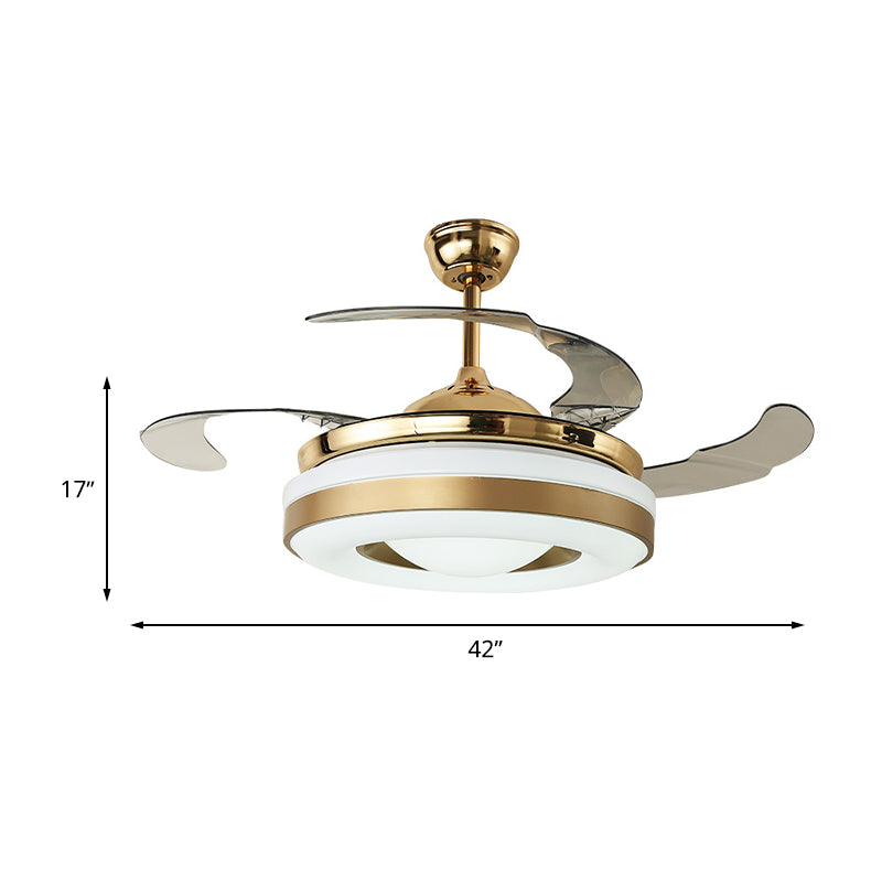 Metall Gold Hanging Lüfter Beleuchtungskreis LED 42 "W modern