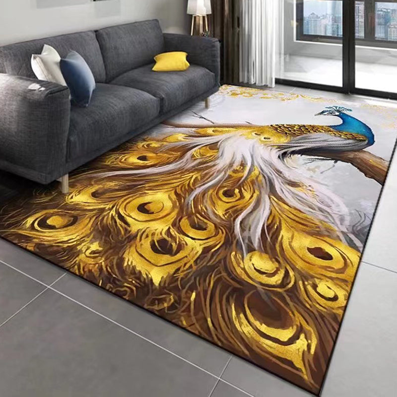 Dark Gray Deer Carpet Polyester Modern Carpet Stain Resistant Carpet for Home Decor