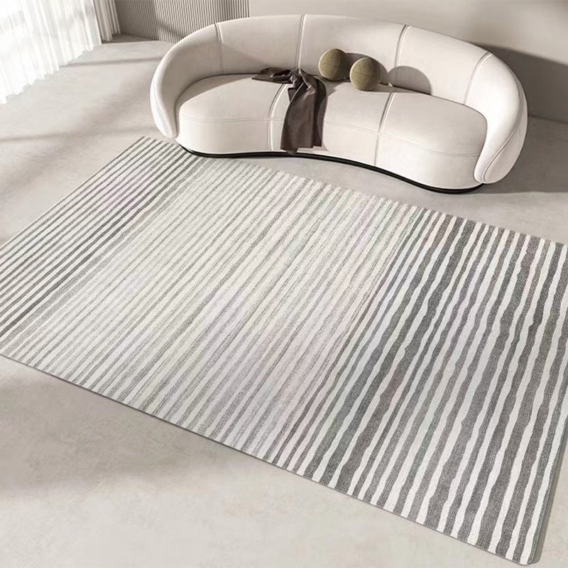 Tapis de motif abstrait rose Polyester moderne tapis lavable pour le salon