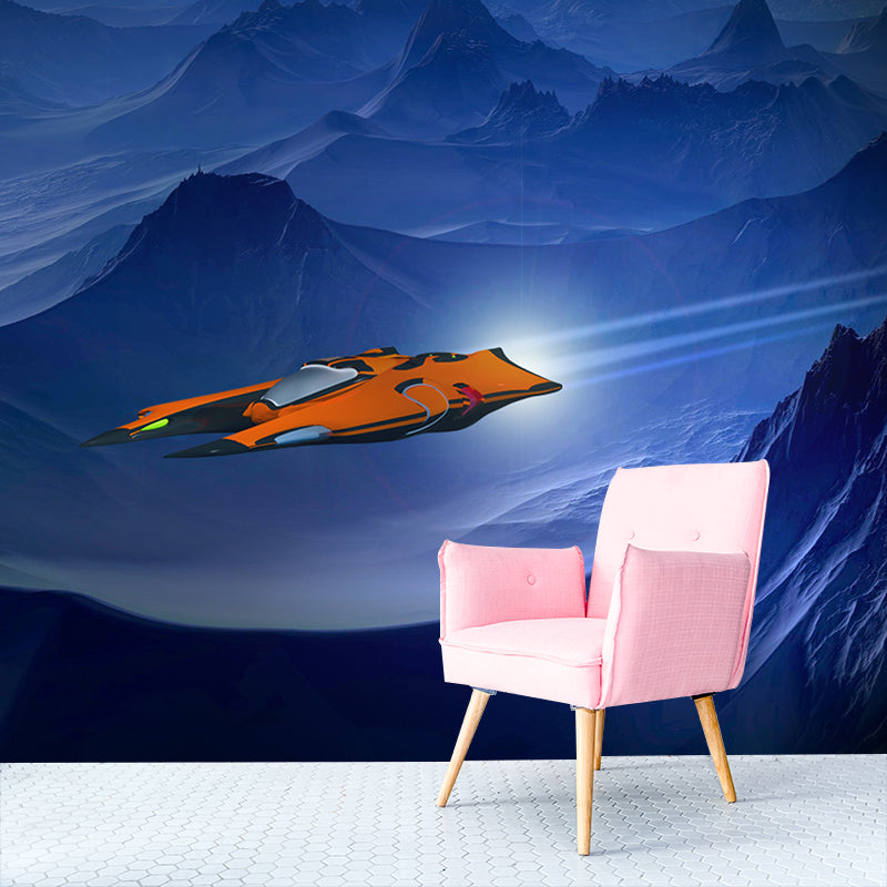 Modern Style Mural Wallpaper 3D Vision Environment Friendly Sitting Room Wall Mural