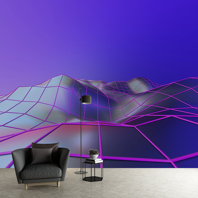 Modern Style Mural Wallpaper 3D Vision Environment Friendly Sitting Room Wall Mural