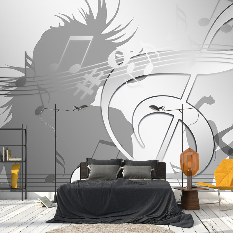Environmental Wall Mural Wallpaper Music Lovers Illustration Sitting Room Wall Mural