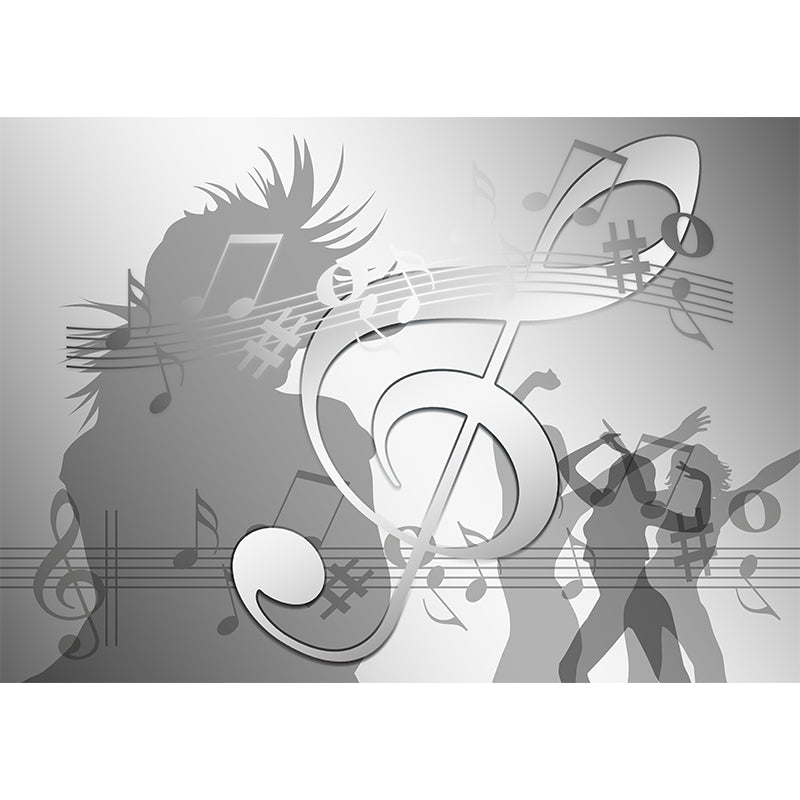 Environmental Wall Mural Wallpaper Music Lovers Illustration Sitting Room Wall Mural