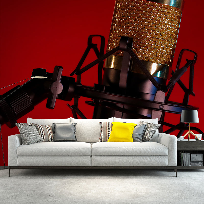 Photography Stain Resistant Mural Wallpaper Musical Instruments Sitting Room Wall Mural