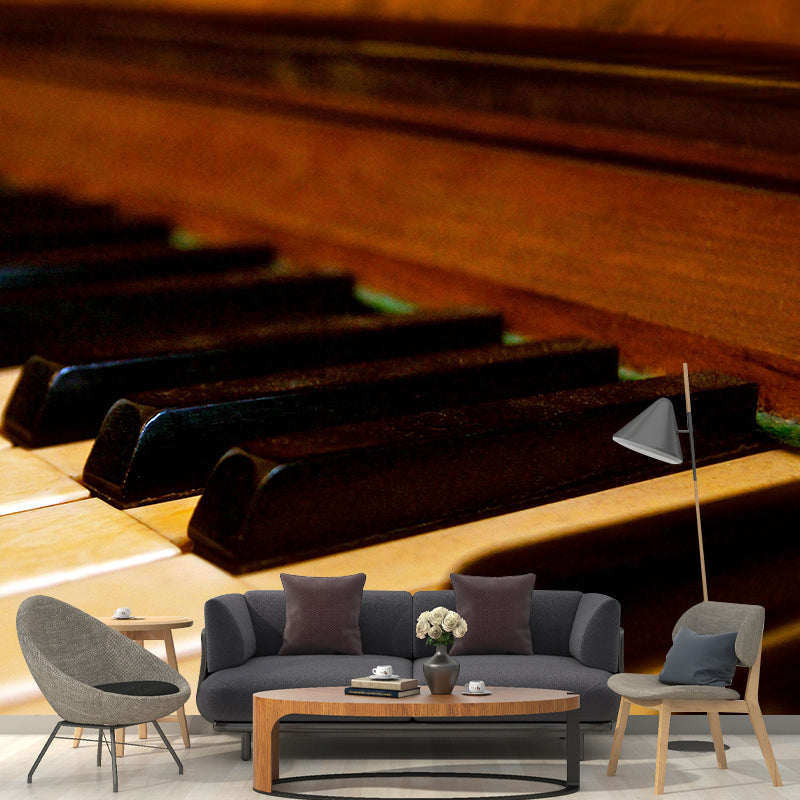 Photography Stain Resistant Mural Wallpaper Musical Instruments Sitting Room Wall Mural