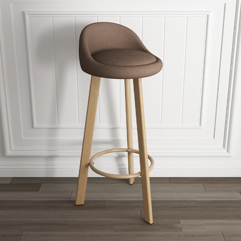 Taburete de bar de estilo escandinavo con patas de acero, taburete de mostrador individual para barra de cocina