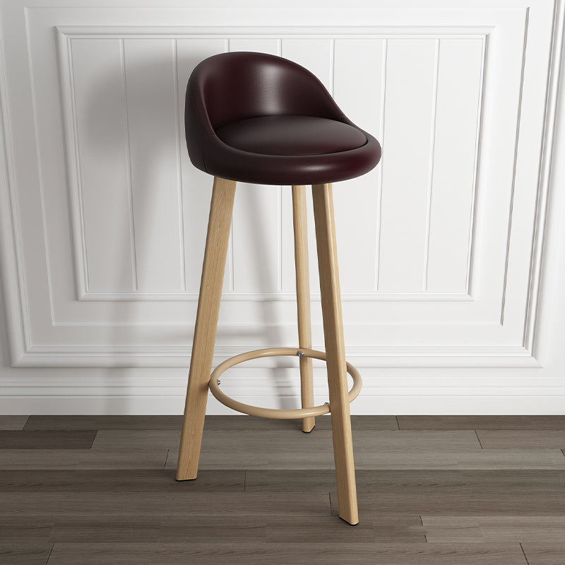 Taburete de bar de estilo escandinavo con patas de acero, taburete de mostrador individual para barra de cocina