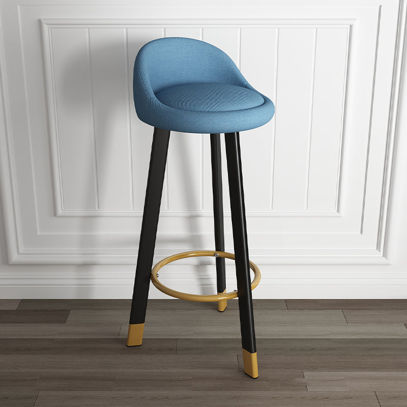 Taburete de bar de estilo escandinavo con patas de acero, taburete de mostrador individual para barra de cocina