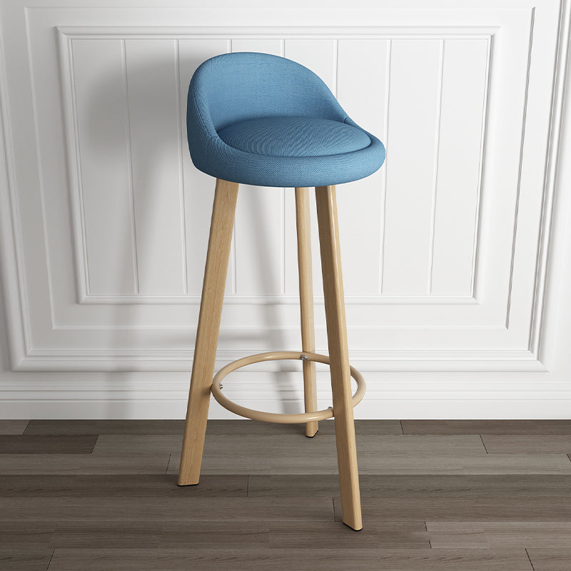 Taburete de bar de estilo escandinavo con patas de acero, taburete de mostrador individual para barra de cocina