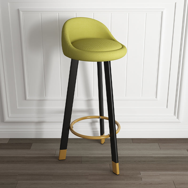 Taburete de bar de estilo escandinavo con patas de acero, taburete de mostrador individual para barra de cocina