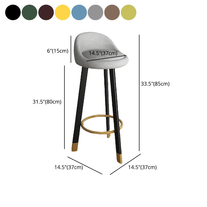 Taburete de bar de estilo escandinavo con patas de acero, taburete de mostrador individual para barra de cocina
