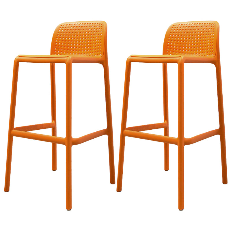 Moderner Thekenhocker ohne Armlehnen, Kunststoff-Schlafzimmer-Barhocker mit Kunststoffsitz