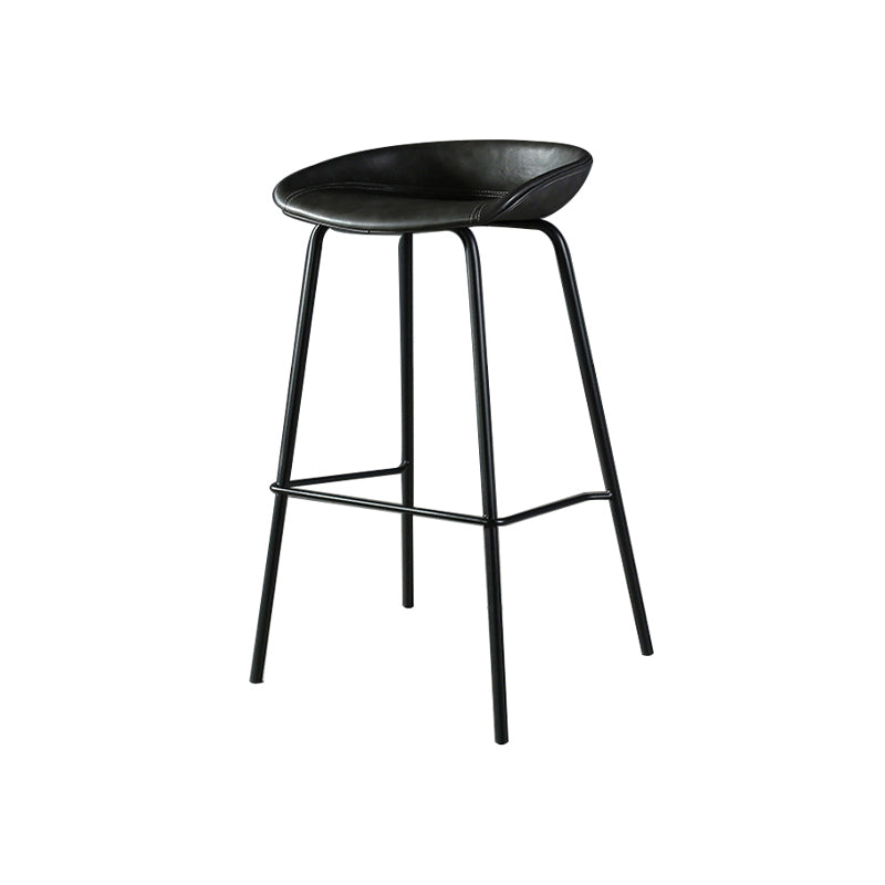 Taburete de bar de estilo industrial con asiento de cubo con patas de hierro para barra de cocina