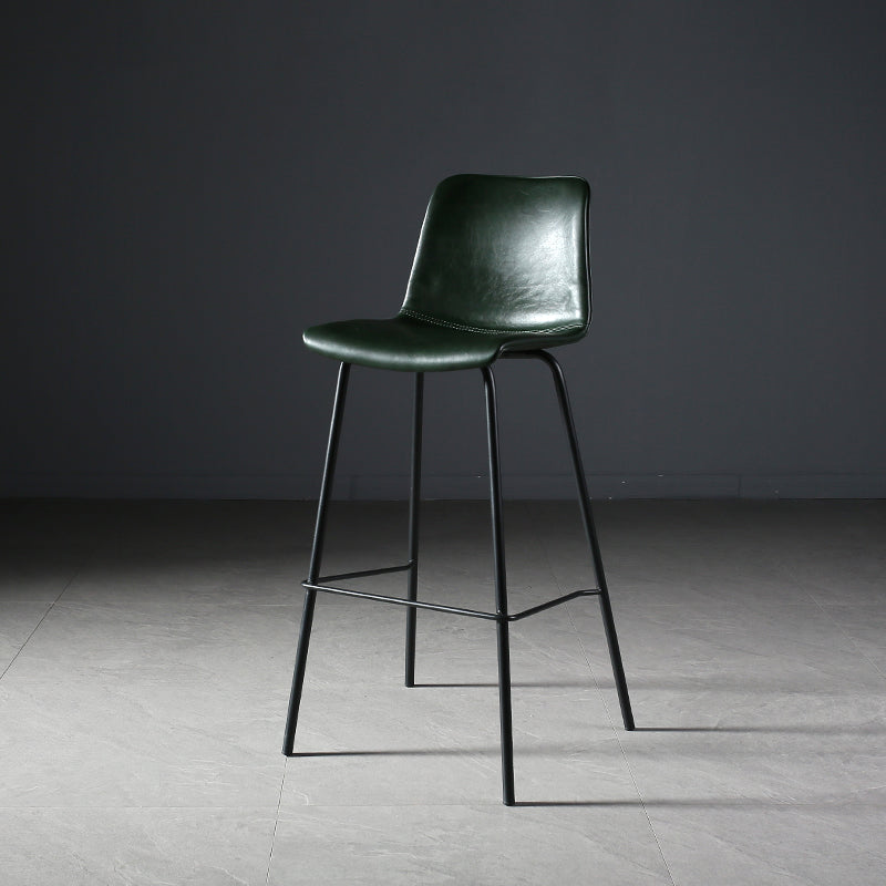 Taburete de bar de estilo industrial con asiento de cubo con patas de hierro para barra de cocina