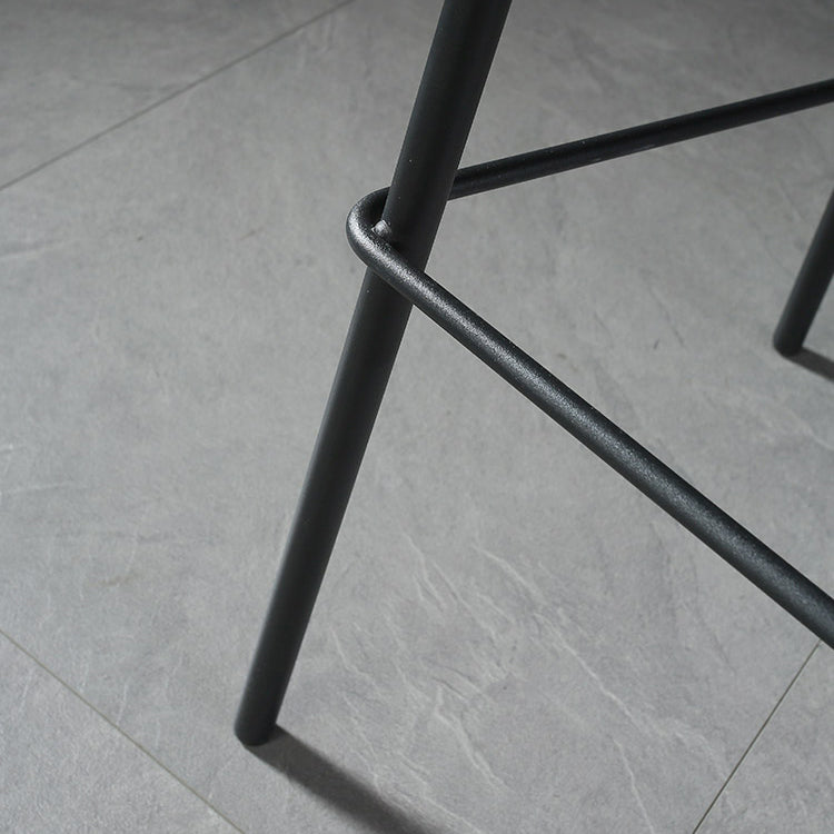Taburete de bar de estilo industrial con asiento de cubo con patas de hierro para barra de cocina