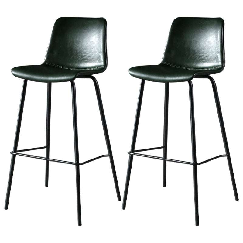 Taburete de bar de estilo industrial con asiento de cubo con patas de hierro para barra de cocina
