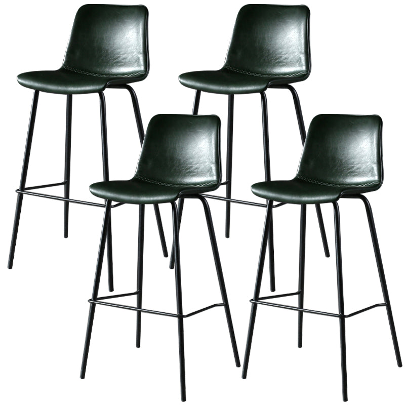 Taburete de bar de estilo industrial con asiento de cubo con patas de hierro para barra de cocina