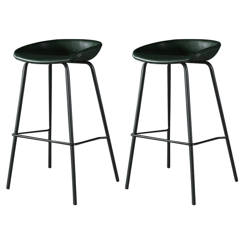 Taburete de bar de estilo industrial con asiento de cubo con patas de hierro para barra de cocina