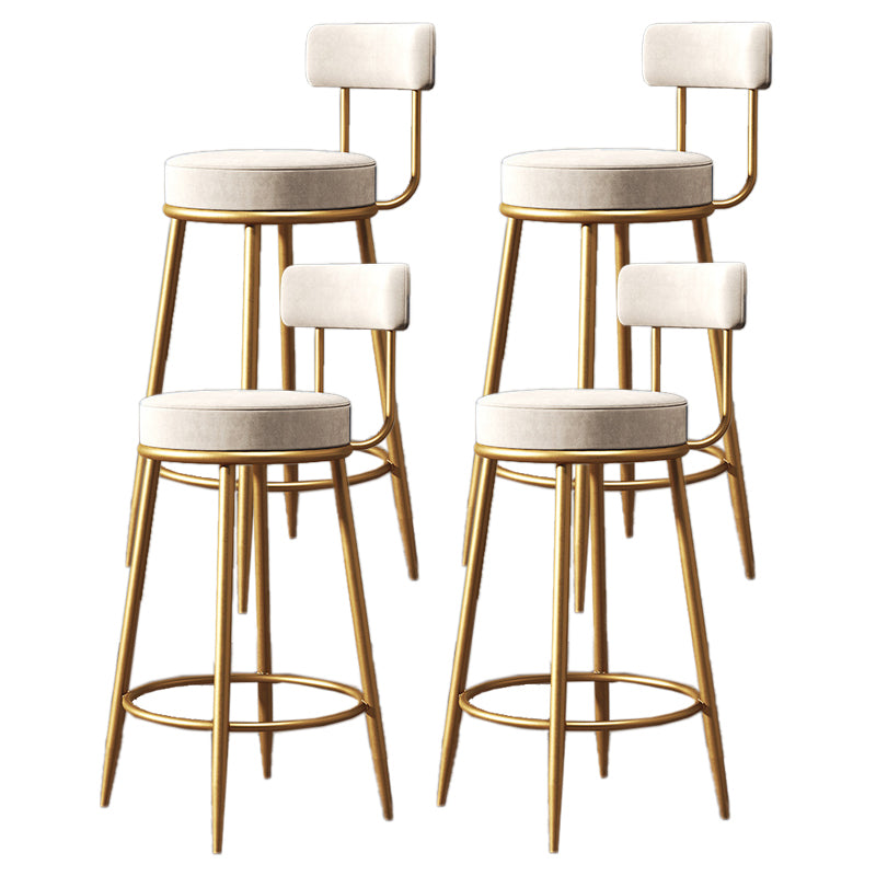 Glamstil-Barhocker mit Eisenbeinen Fußstütze mit dem runden Platz für Küchenbar