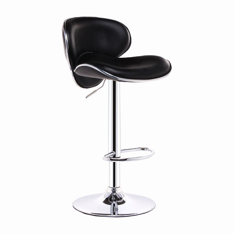 Modern Style Bar-stool with Adjustable Height Low Back Footrest Swivel for Counter Bar