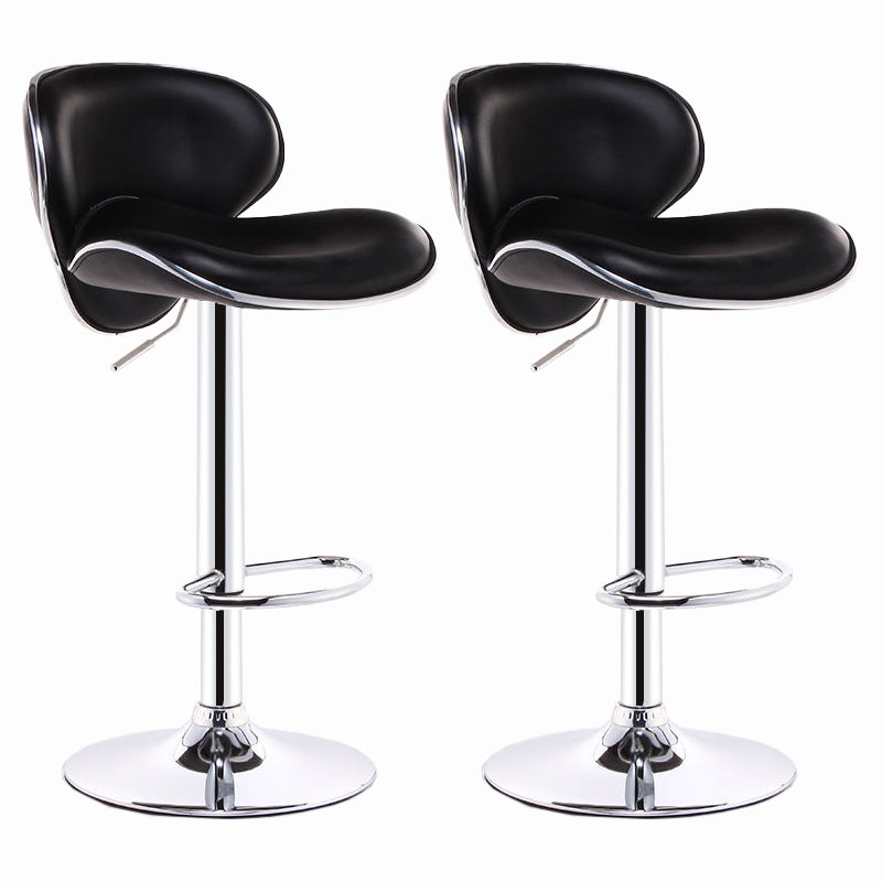 Modern Style Bar-stool with Adjustable Height Low Back Footrest Swivel for Counter Bar