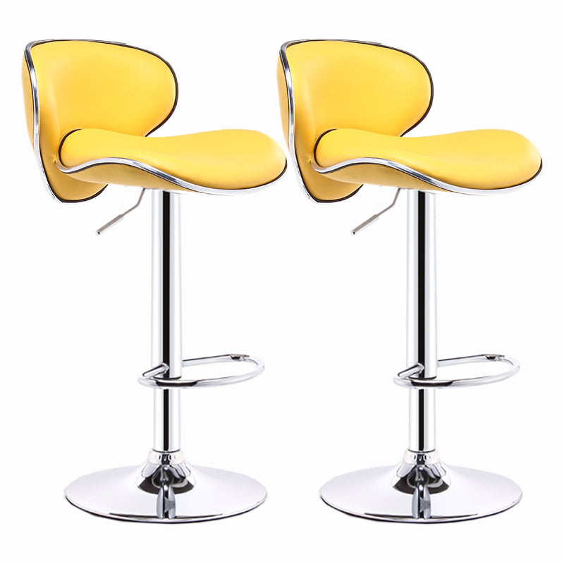 Modern Style Bar-stool with Adjustable Height Low Back Footrest Swivel for Counter Bar