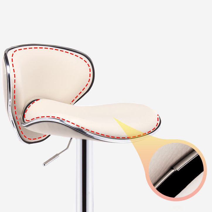 Modern Style Bar-stool with Adjustable Height Low Back Footrest Swivel for Counter Bar
