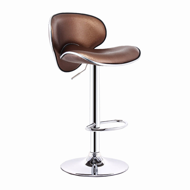 Modern Style Bar-stool with Adjustable Height Low Back Footrest Swivel for Counter Bar