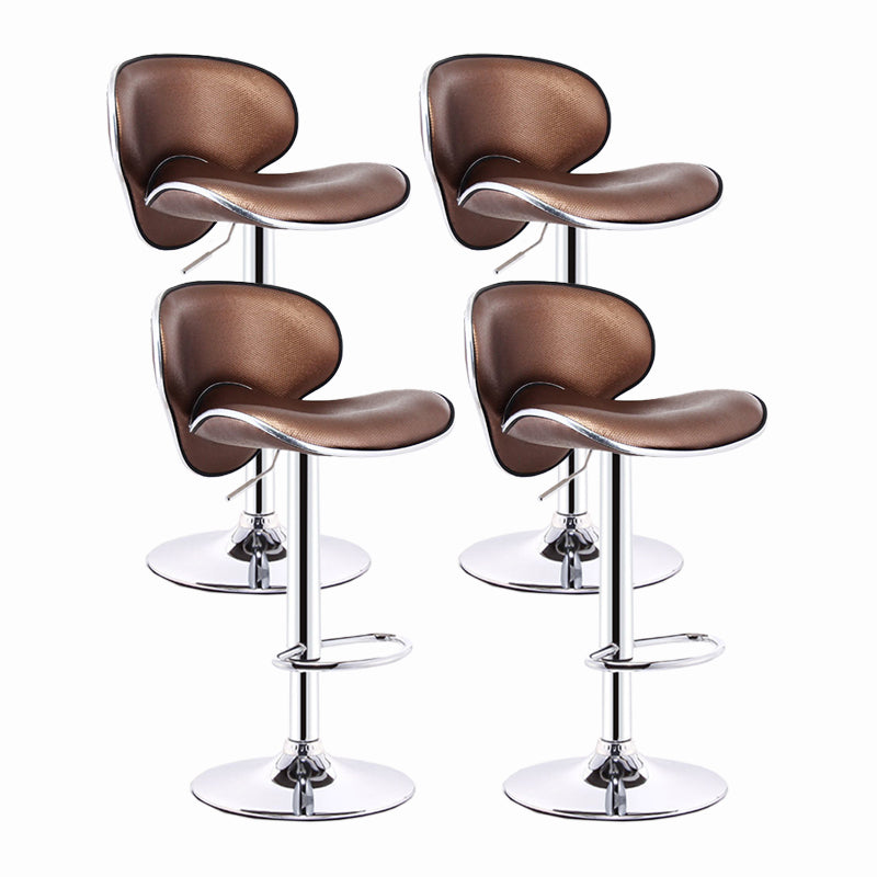 Modern Style Bar-stool with Adjustable Height Low Back Footrest Swivel for Counter Bar